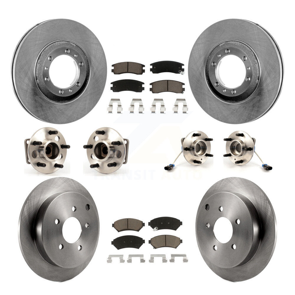 Hub Bearing Disc Brake Rotors And Pads Front Rear Kit (10Pc) For Pontiac Montana