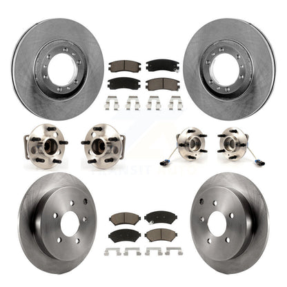 Hub Bearing Disc Brake Rotors And Pads Front Rear Kit (10Pc) For Pontiac Montana