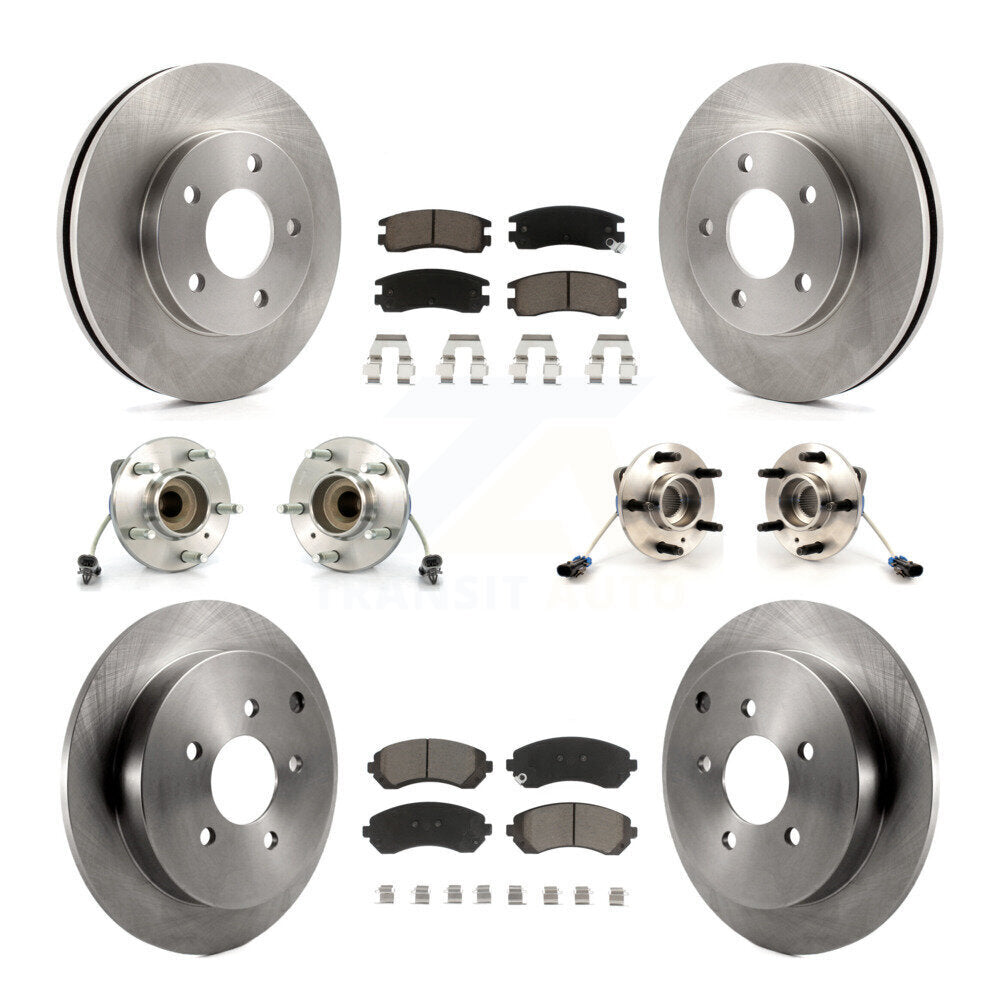 Hub Bearing Disc Brake Rotor And Pads Front Rear Kit (10Pc) For Buick Rendezvous