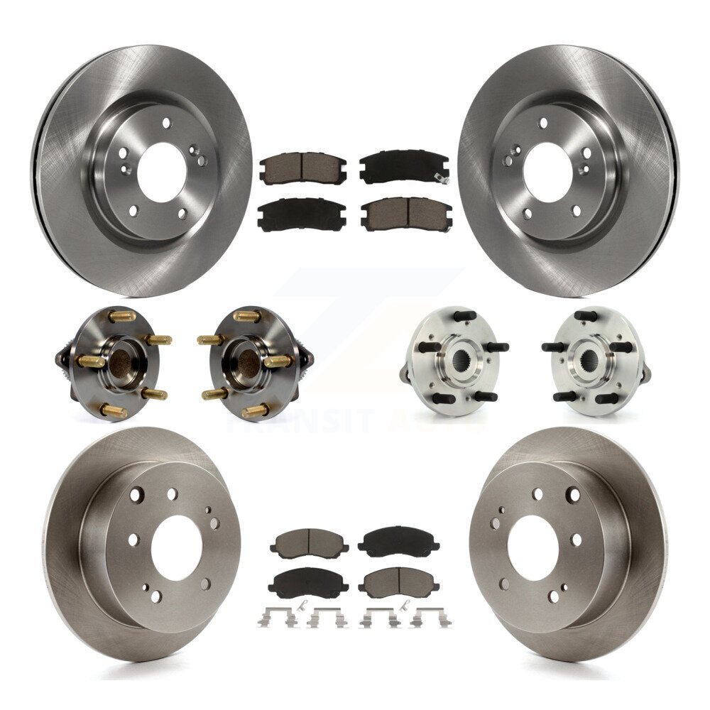 Hub Bearing Brake Rotor Pads Front Rear Kit (10Pc) For Mitsubishi Eclipse Galant
