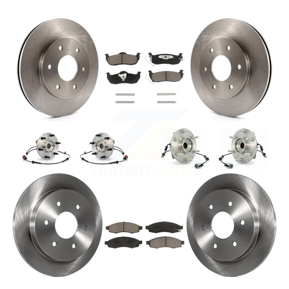 Hub Bearing Brake Rotor & Pad Front Rear Kit (10Pc) For Nissan Pathfinder Armada