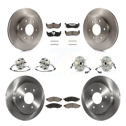 Hub Bearing Brake Rotor & Pad Front Rear Kit (10Pc) For Nissan Pathfinder Armada