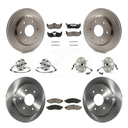 Hub Bearings Disc Brake Rotors And Pads Front Rear Kit (10Pc) For INFINITI QX56
