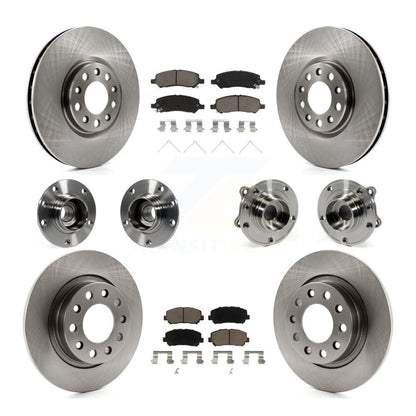 Hub Bearing Disc Brake Rotor Pads Front Rear Kit (10Pc) For 2013-2016 Dodge Dart