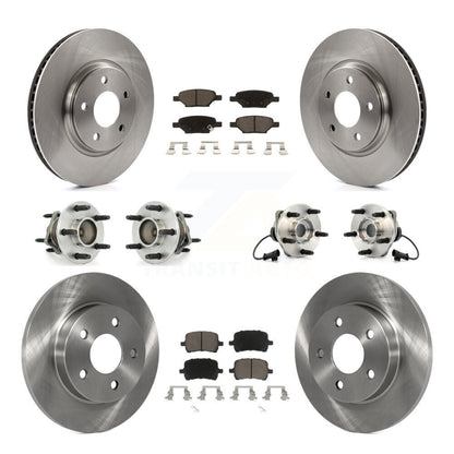 Hub Bearing Brake Rotor & Pad Front Rear Kit (10Pc) For Chevrolet Malibu Pontiac