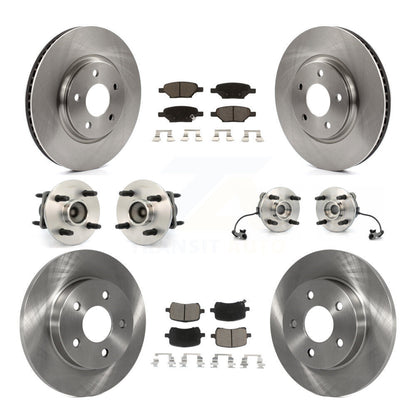 Hub Bearings Disc Brake Rotors And Pads Front Rear Kit (10Pc) For Saturn Ion