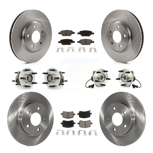 Hub Bearing Brake Rotor & Pads Front Rear Kit (10Pc) For Chevrolet Malibu HHR G6