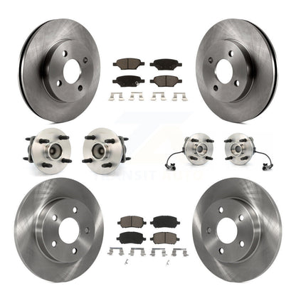 Hub Bearings Disc Brake Rotors And Pads Front Rear Kit (10Pc) For Pontiac G5