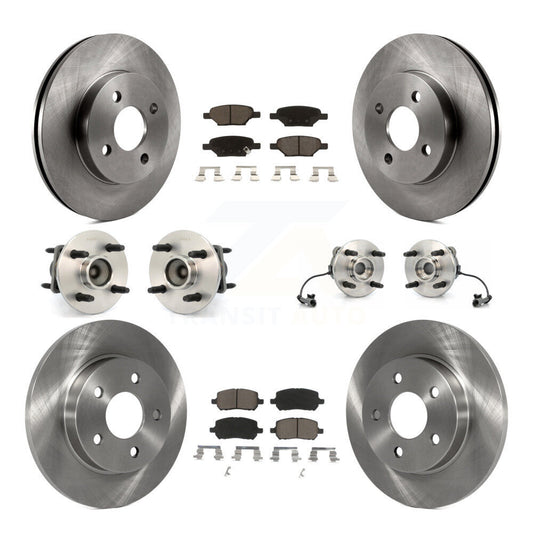 Hub Bearings Disc Brake Rotors And Pads Front Rear Kit (10Pc) For Pontiac G5