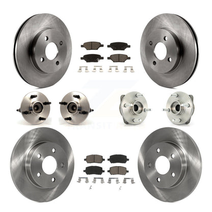 Hub Bearings Disc Brake Rotors And Pads Front Rear Kit (10Pc) For Pontiac G5