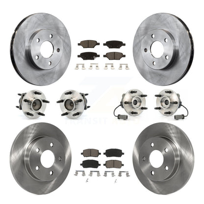 Hub Bearings Disc Brake Rotors And Pads Front Rear Kit (10Pc) For Pontiac G5