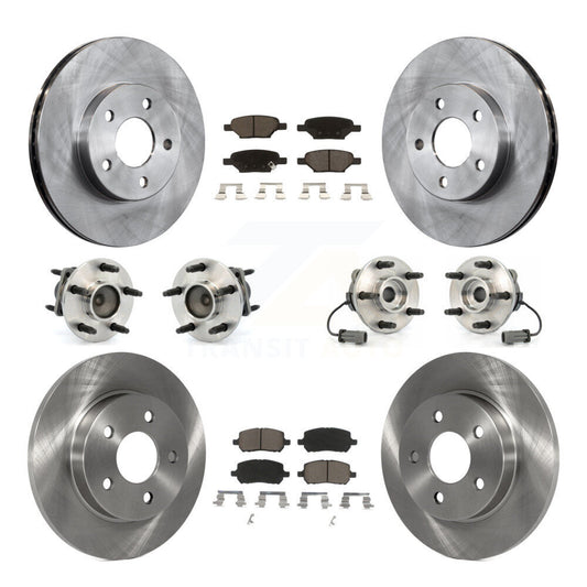 Hub Bearings Disc Brake Rotors And Pads Front Rear Kit (10Pc) For Pontiac G5