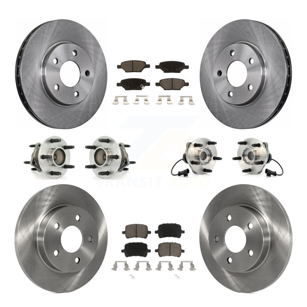 Hub Bearing Brake Rotor & Pad Front Rear Kit (10Pc) For Chevrolet Malibu Pontiac
