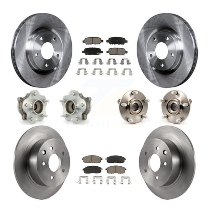 Hub Bearings Disc Brake Rotors And Pads Front Rear Kit (10Pc) For Nissan Sentra