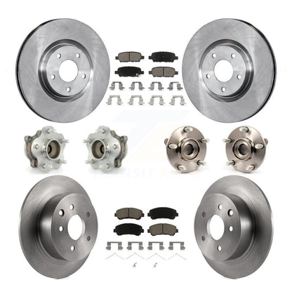 Hub Bearings Disc Brake Rotors And Pads Front Rear Kit (10Pc) For Nissan Sentra