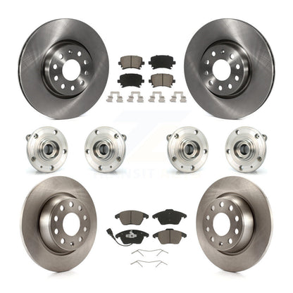 Hub Bearing Brake Rotor Pads Front Rear Kit (10Pc) For Volkswagen Passat Audi CC