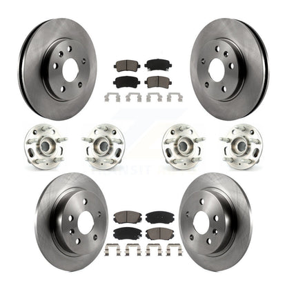 Hub Bearing Brake Rotor & Pad Front Rear Kit (10Pc) For Chevrolet Malibu Limited
