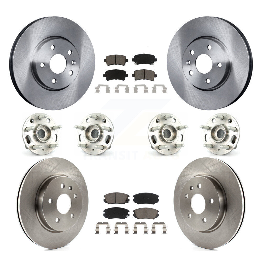 Hub Bearing Brake Rotor & Pads Front Rear Kit (10Pc) For Chevrolet Malibu Impala