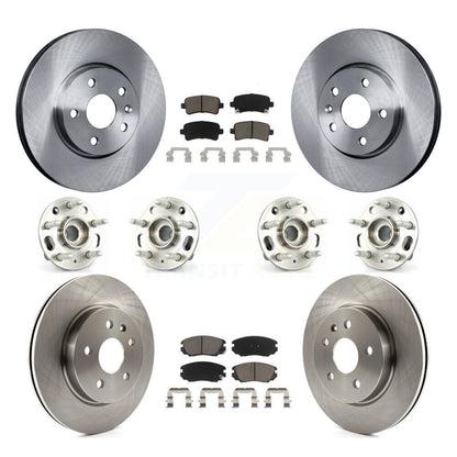 Hub Bearing Brake Rotor & Pads Front Rear Kit (10Pc) For Chevrolet Malibu Impala