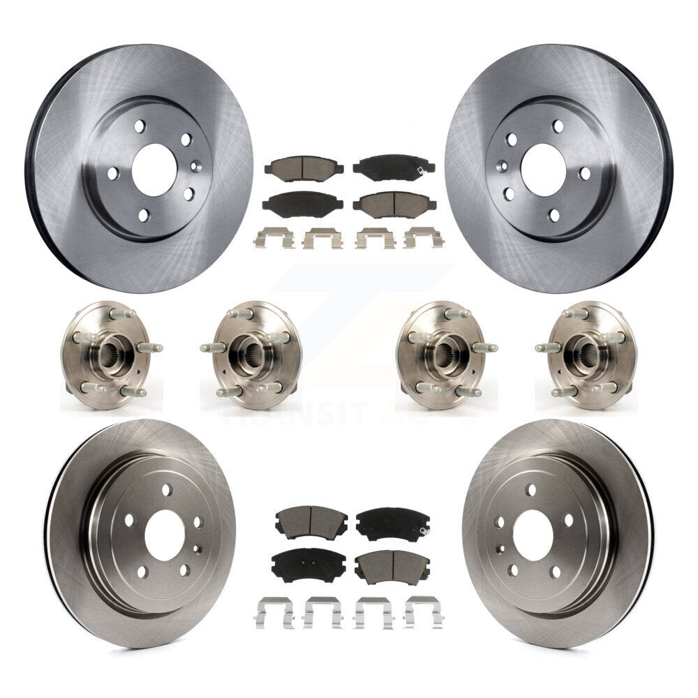 Hub Bearing Disc Brake Rotor And Pads Front Rear Kit (10Pc) For Chevrolet Camaro