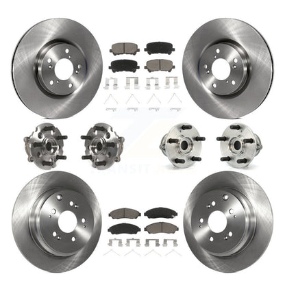 Hub Bearing Brake Rotor Pads Front Rear Kit (10Pc) For Honda Pilot Acura MDX ZDX