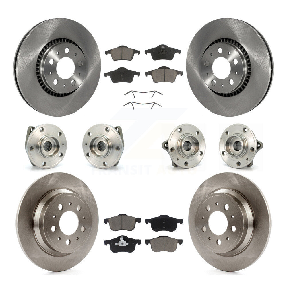 Hub Bearing Brake Rotor And Pad Front Rear Kit (10Pc) For Volvo S60 XC70 V70 S80