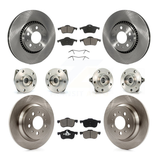 Hub Bearing Brake Rotor And Pad Front Rear Kit (10Pc) For Volvo S60 XC70 V70 S80