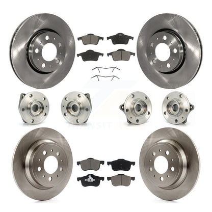 Hub Bearing Brake Rotor And Pad Front Rear Kit (10Pc) For Volvo S60 XC70 V70 S80