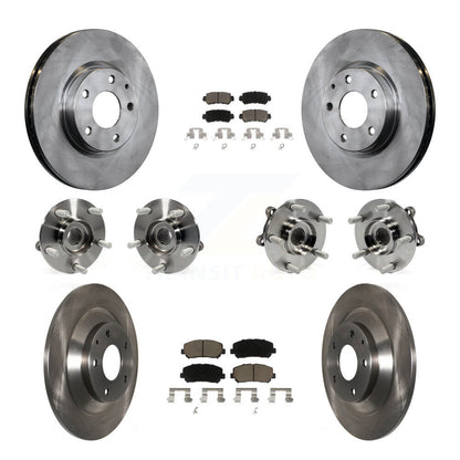 Hub Bearing Brake Rotor & Pad Front Rear Kit (10Pc) For 2013-2015 Mazda CX-5 AWD