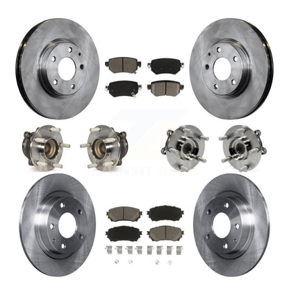 Hub Bearing Disc Brake Rotor And Pad Front Rear Kit (10Pc) For 2016-2018 Mazda 6