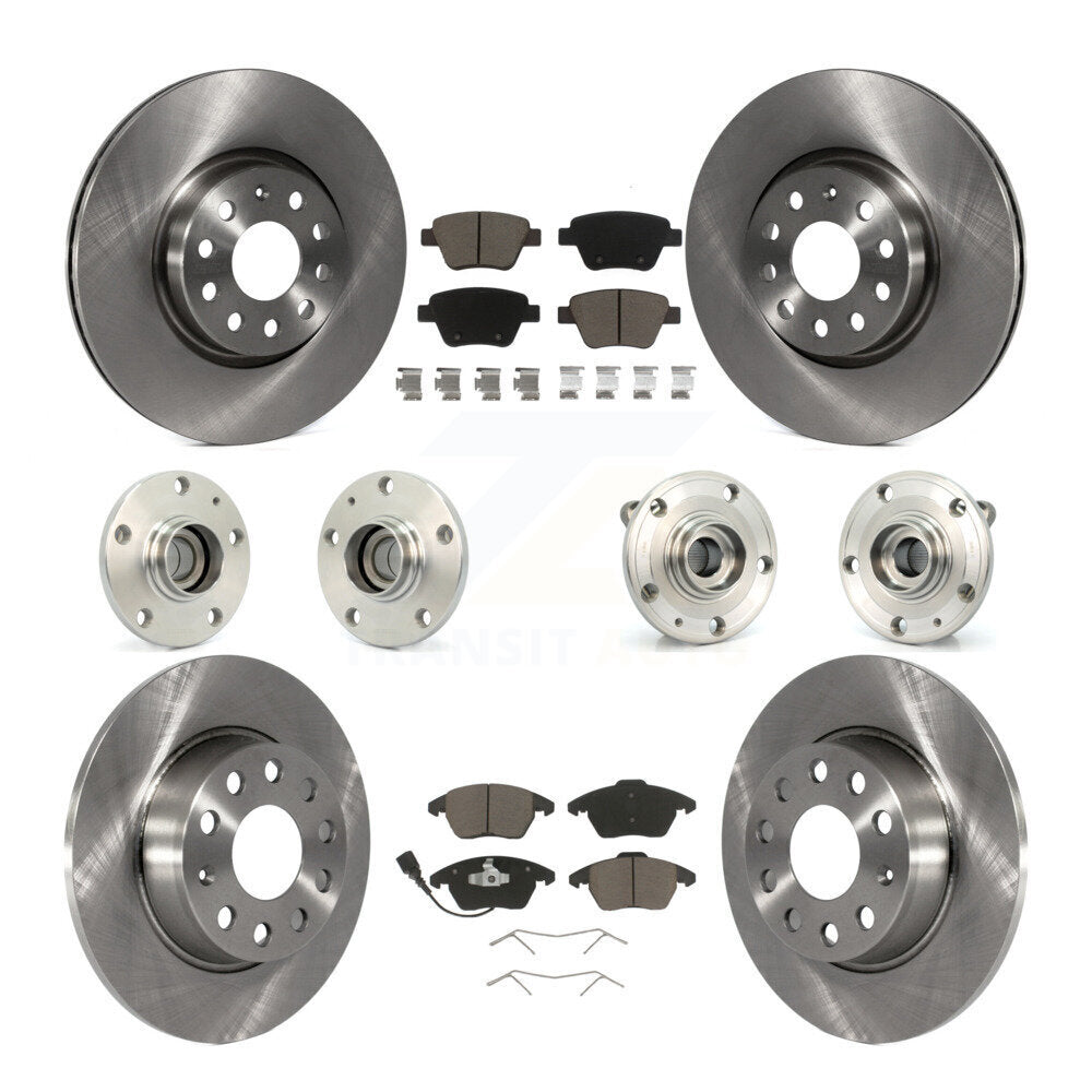 Hub Bearing Disc Brake Rotor Pad Front Rear Kit (10Pc) For Volkswagen Beetle GTI
