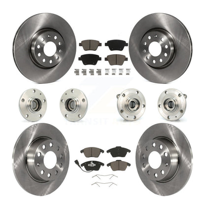 Hub Bearing Disc Brake Rotor Pad Front Rear Kit (10Pc) For Volkswagen Beetle GTI