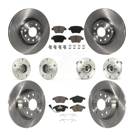 Hub Bearing Disc Brake Rotor Pad Front Rear Kit (10Pc) For Volkswagen Beetle GTI
