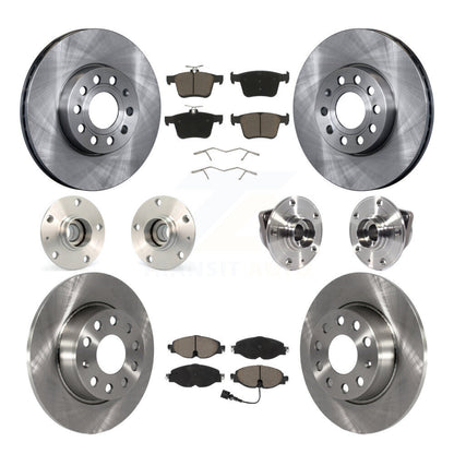 Hub Bearing Disc Brake Rotor And Pad Front Rear Kit (10Pc) For 2016 Audi A3 2.0L