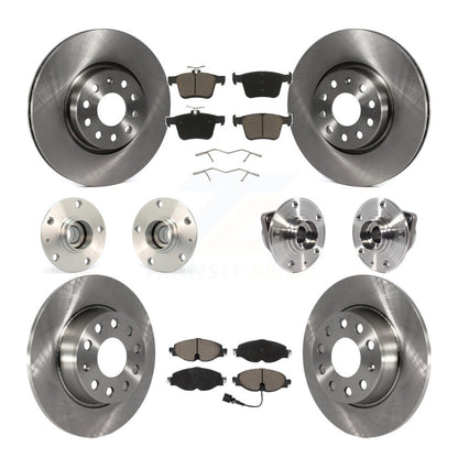 Hub Bearing Brake Rotor & Pad Front Rear Kit (10Pc) For Audi A3 Sportback e-tron