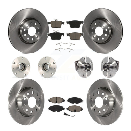 Hub Bearing Brake Rotor & Pad Front Rear Kit (10Pc) For Audi A3 Sportback e-tron