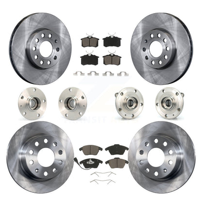 Hub Bearing Disc Brake Rotor And Pad Front Rear Kit (10Pc) For Volkswagen Beetle