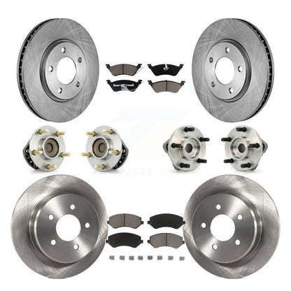 Hub Bearing Disc Brake Rotor And Pads Front Rear Kit (10Pc) For Chrysler Voyager