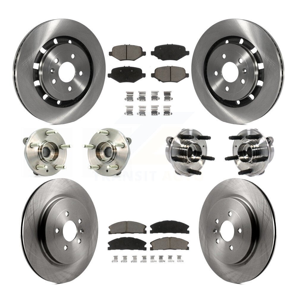 Hub Bearing Brake Rotor & Pad Front Rear Kit (10Pc) For Ford Taurus Police Sedan