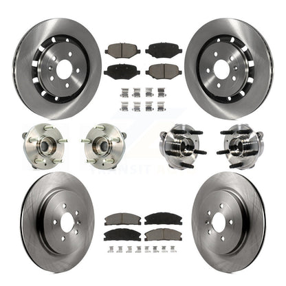 Hub Bearing Brake Rotor & Pad Front Rear Kit (10Pc) For Ford Taurus Police Sedan