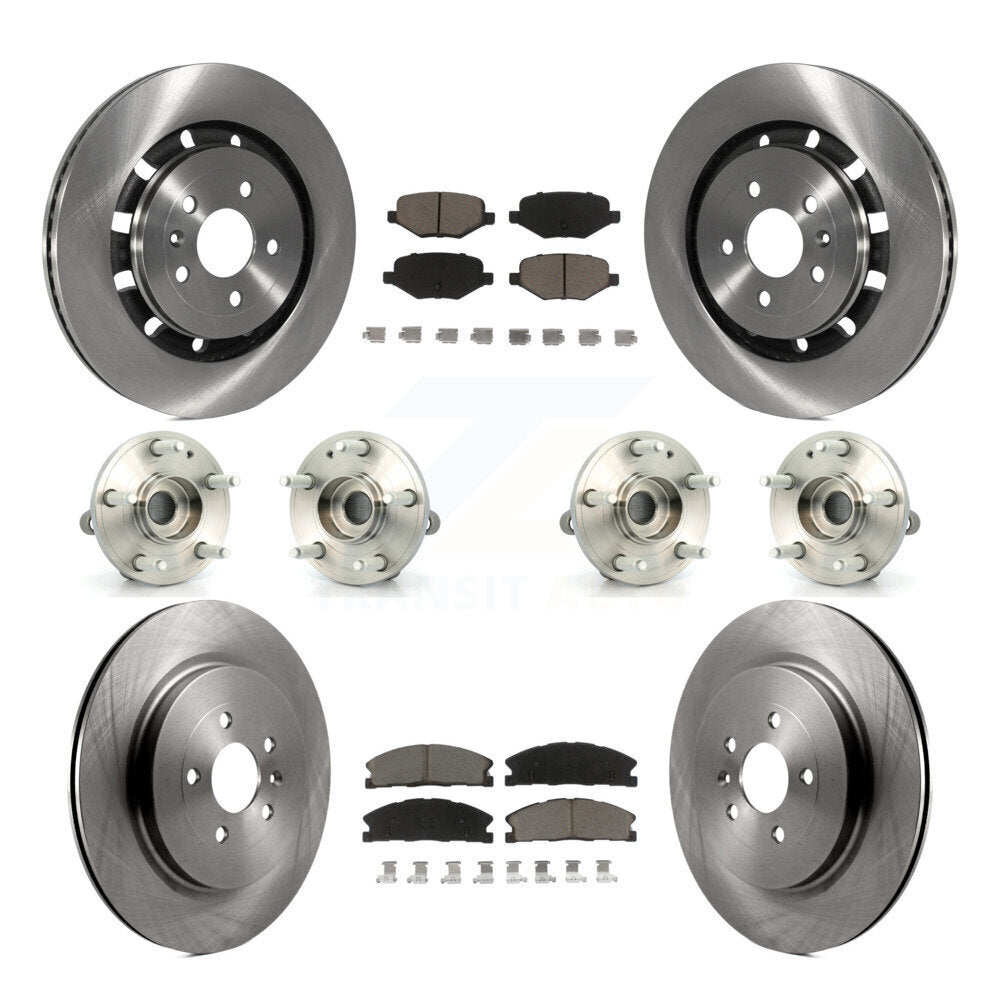 Hub Bearing Disc Brake Rotor Pads Front Rear Kit (10Pc) For Ford Explorer Police