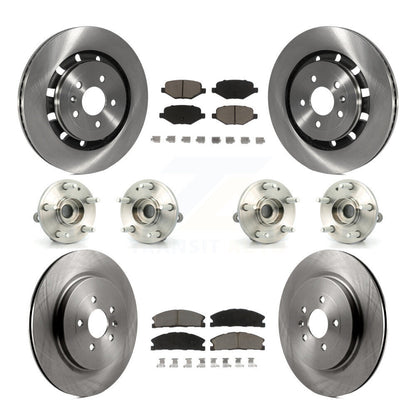 Hub Bearing Disc Brake Rotor Pads Front Rear Kit (10Pc) For Ford Explorer Police