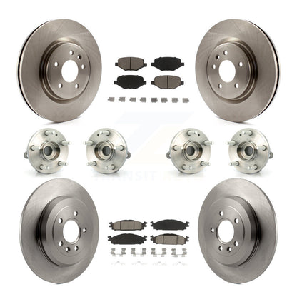 Hub Bearings Disc Brake Rotors And Pads Front Rear Kit (10Pc) For Ford Explorer