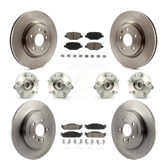Hub Bearings Disc Brake Rotors And Pads Front Rear Kit (10Pc) For Ford Explorer