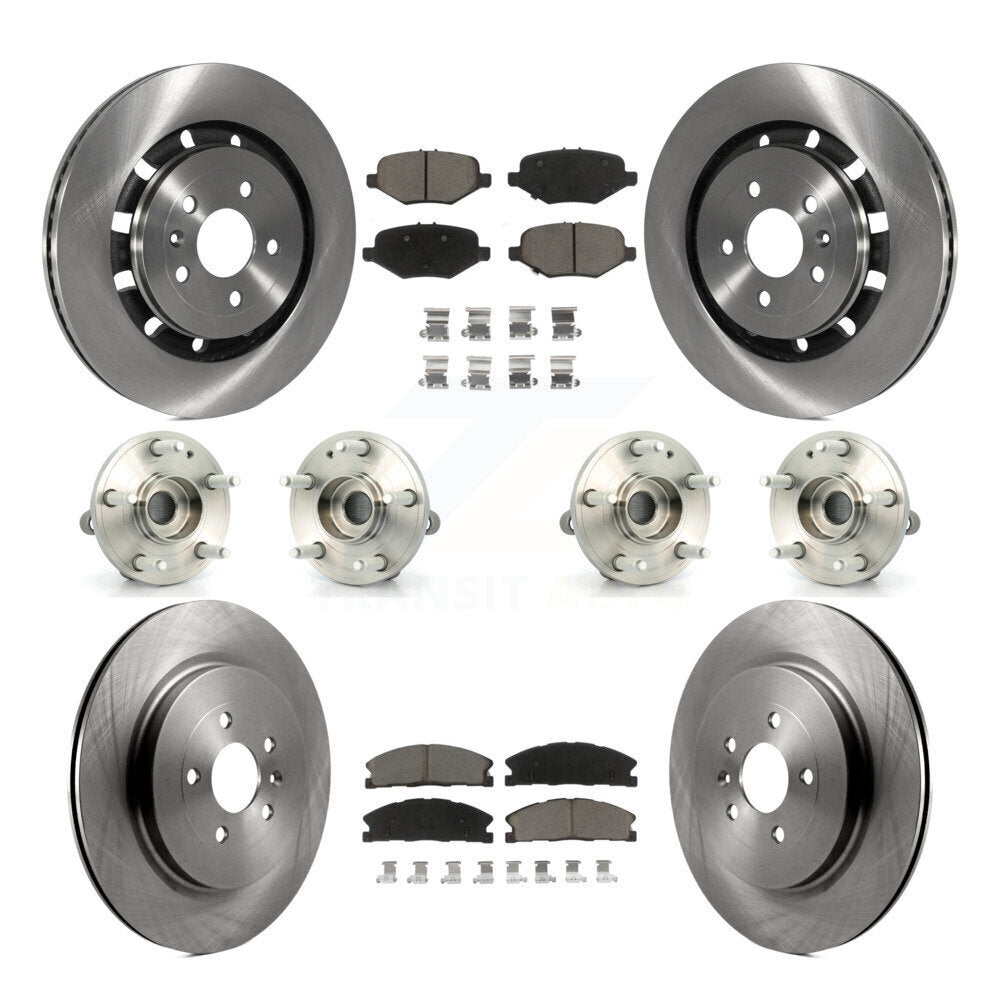 Hub Bearings Disc Brake Rotors And Pads Front Rear Kit (10Pc) For Ford Explorer