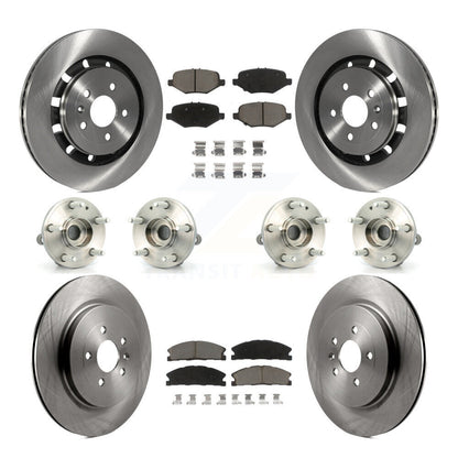 Hub Bearings Disc Brake Rotors And Pads Front Rear Kit (10Pc) For Ford Explorer