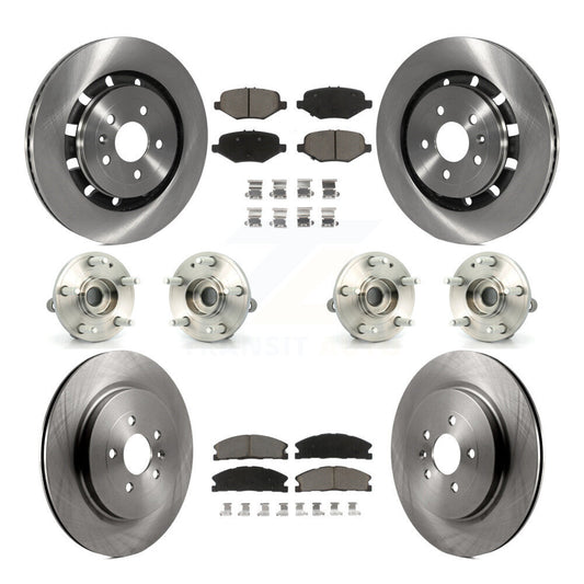 Hub Bearings Disc Brake Rotors And Pads Front Rear Kit (10Pc) For Ford Explorer