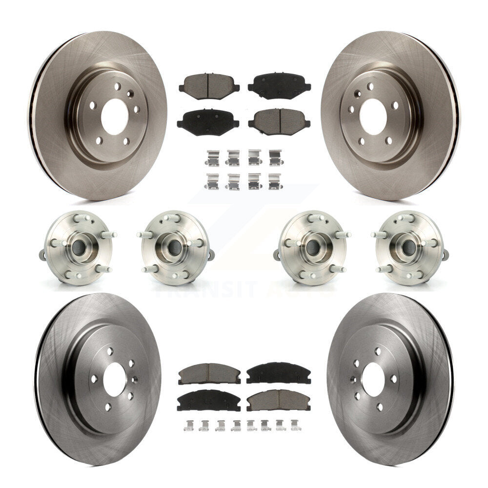 Hub Bearing Brake Rotor & Pad Front Rear Kit (10Pc) For 2013 Ford Explorer Sport