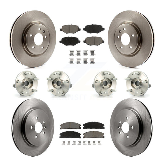 Hub Bearing Brake Rotor & Pad Front Rear Kit (10Pc) For 2013 Ford Explorer Sport
