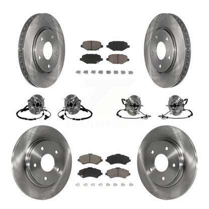 Hub Bearing Brake Rotor Pad Front Rear Kit (10Pc) For Dodge Grand Caravan Town &